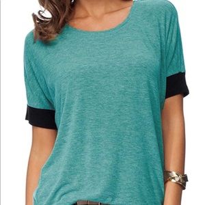 Short Sleeve Cotton Casual Top; XL